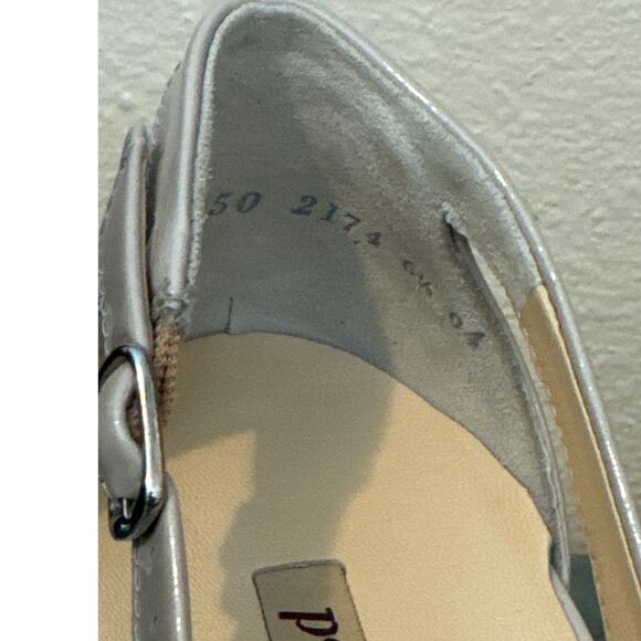 Paul Green Contessa Bone Patent Leather Size 9, 3 1/2" High Heels W Original Box - Picture 9 of 12